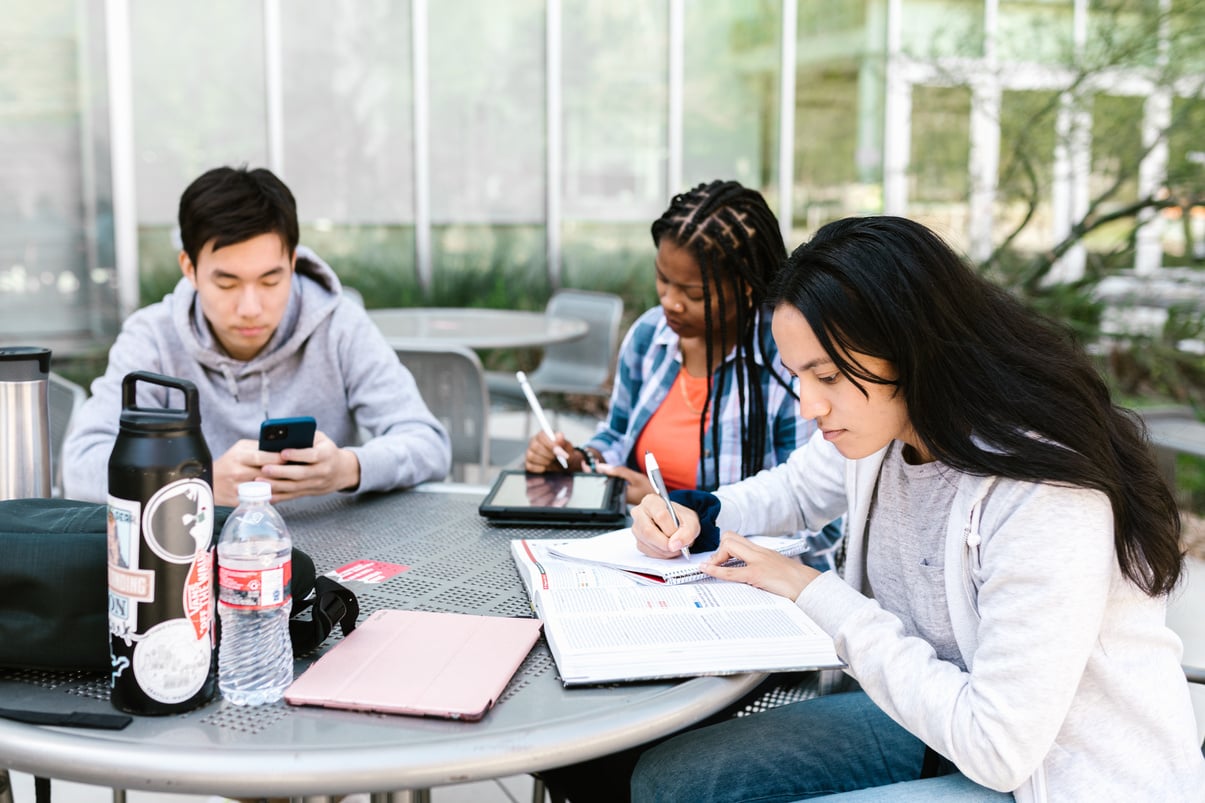 College Students Studying Together